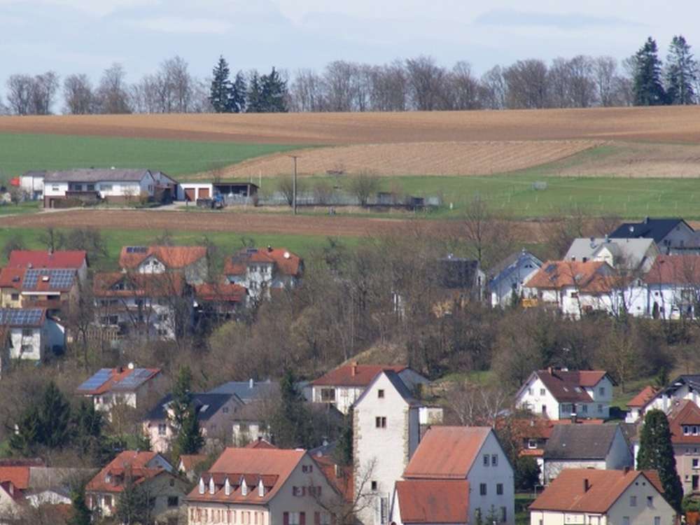 Blick auf Neudenau und das Baugebiet "Weiler II"