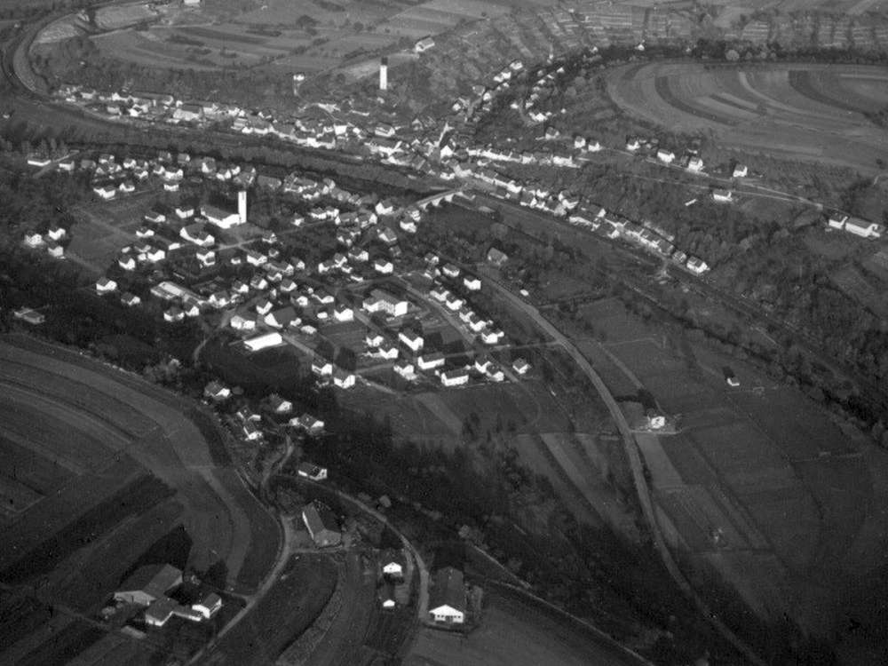 Herbolzheim von oben ca. 1960